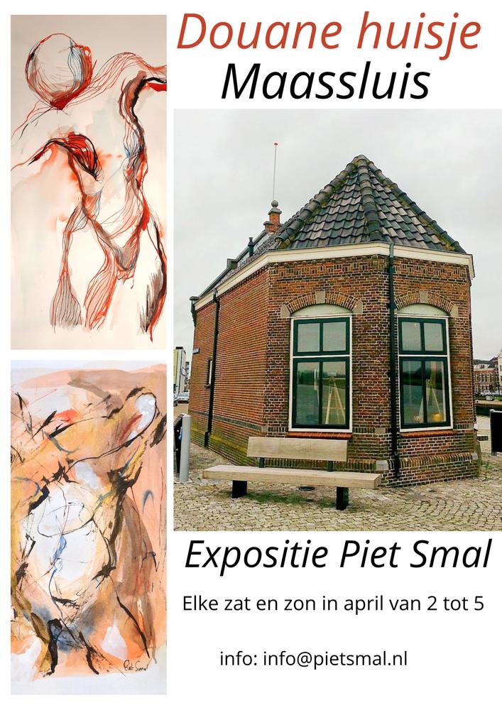 Expositie schilderijen van Piet Smal in Douanehuisje Maassluis